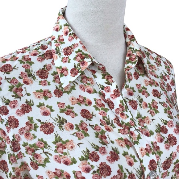 L’agence Ryan Floral Button Down Women’s Size Small $275. NEW - Picture 9 of 10